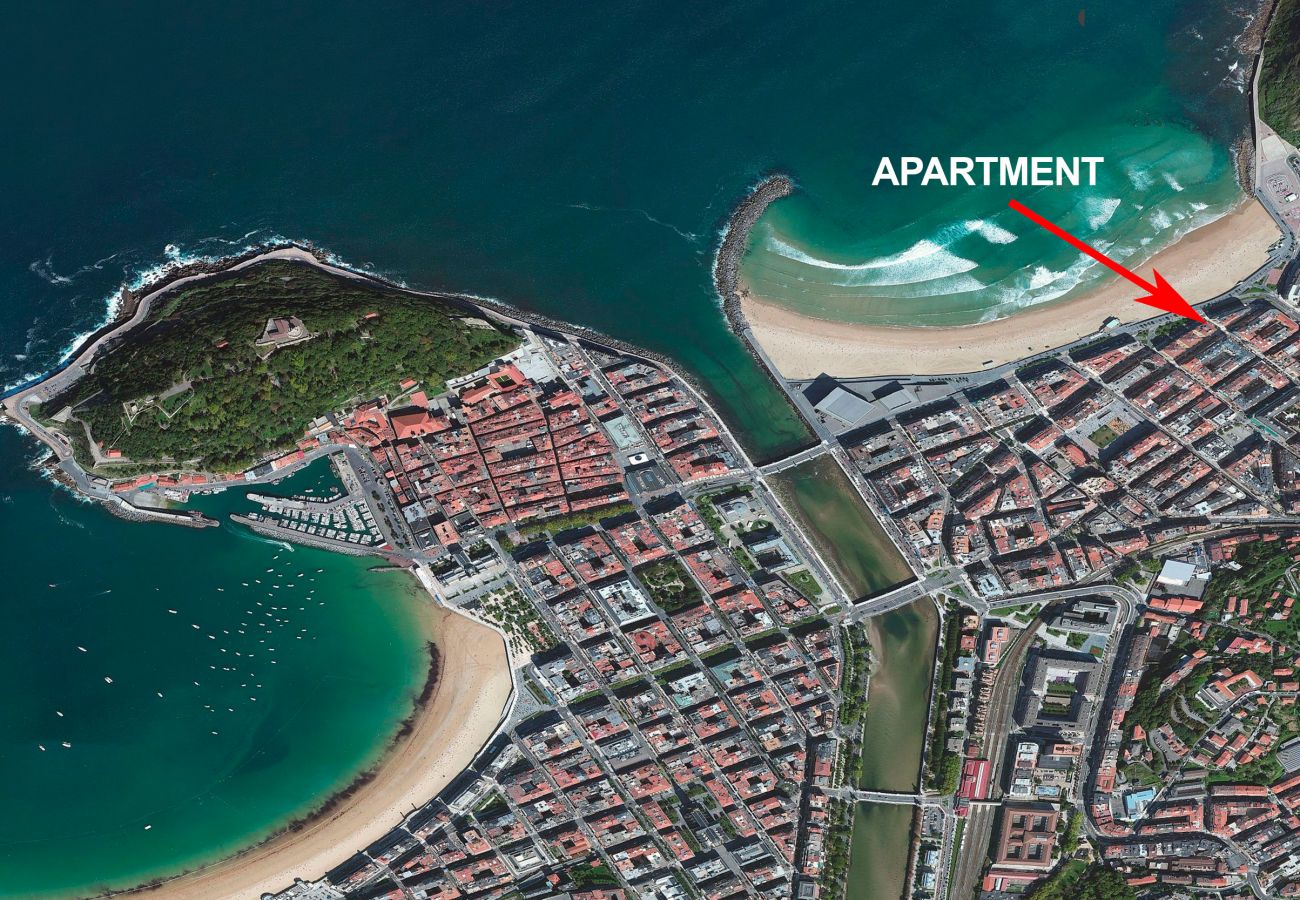 Apartamento en San Sebastián - Apartamento de 3 dormitorios a 50 m de la playa