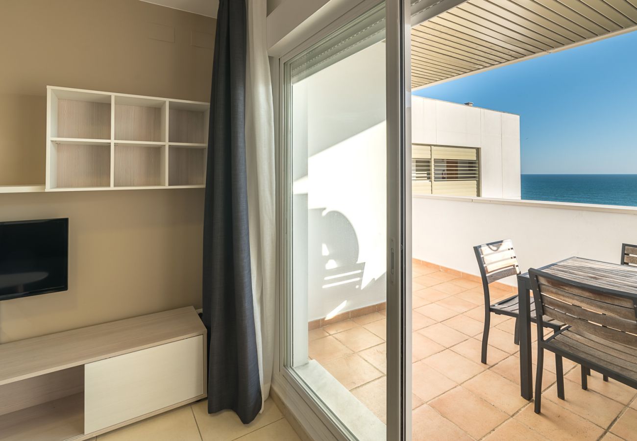Apartamento en Punta Umbria - Apartamento con piscina a 200 m de la playa