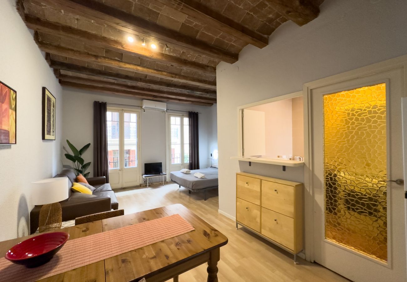 Apartamento en Barcelona - Estudio bonito, confortable, tranquilo y luminoso en alquiler en Gracia, Barcelona centro