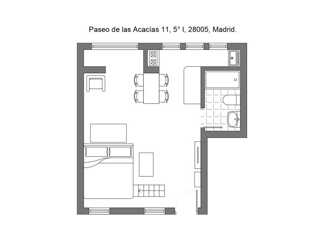Estudio en Madrid - M (PDA115) ESTUDIO 4 PAX Estudio en Madrid - M (PDA115) ESTUDIO 4 PAX
