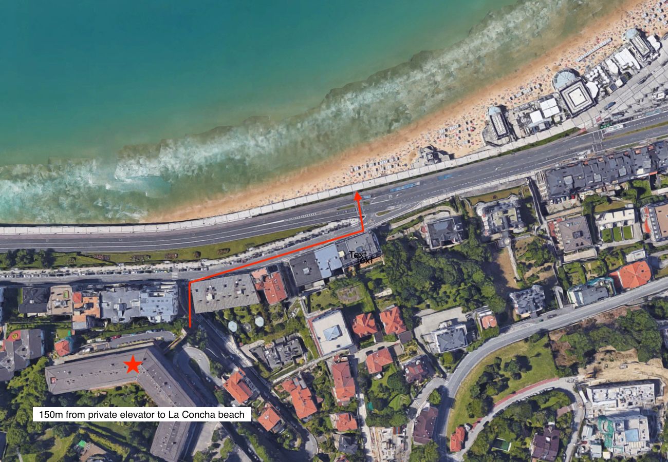 Apartamento en San Sebastián - Apartamento para 8 personas a 100 m de la playa