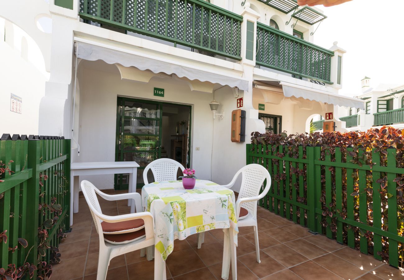 Bungalow en Maspalomas - Maspalomas Bungalow terraza y piscina 1164