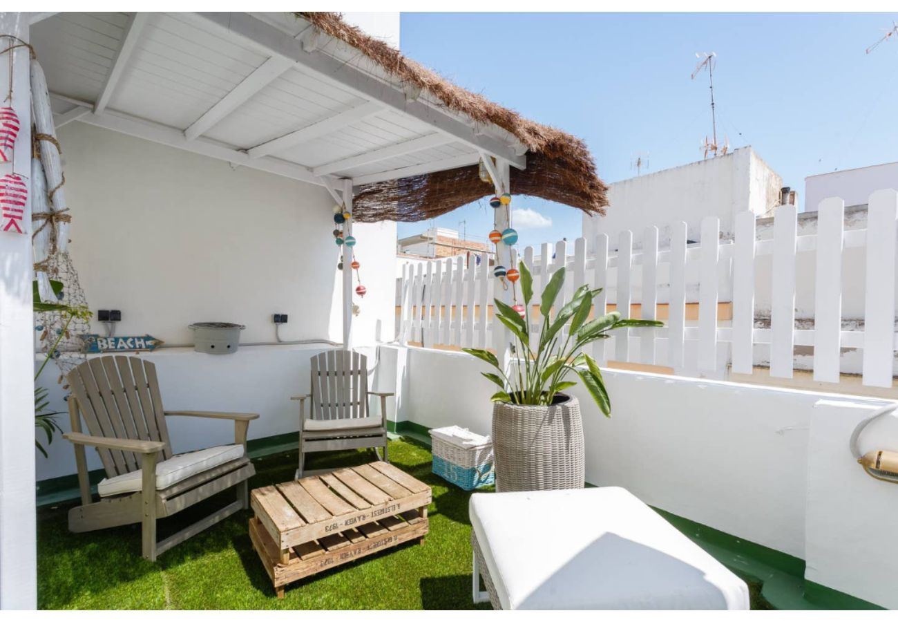Apartamento en Cádiz - Apartamento de 2 dormitorios a 100 m de la playa