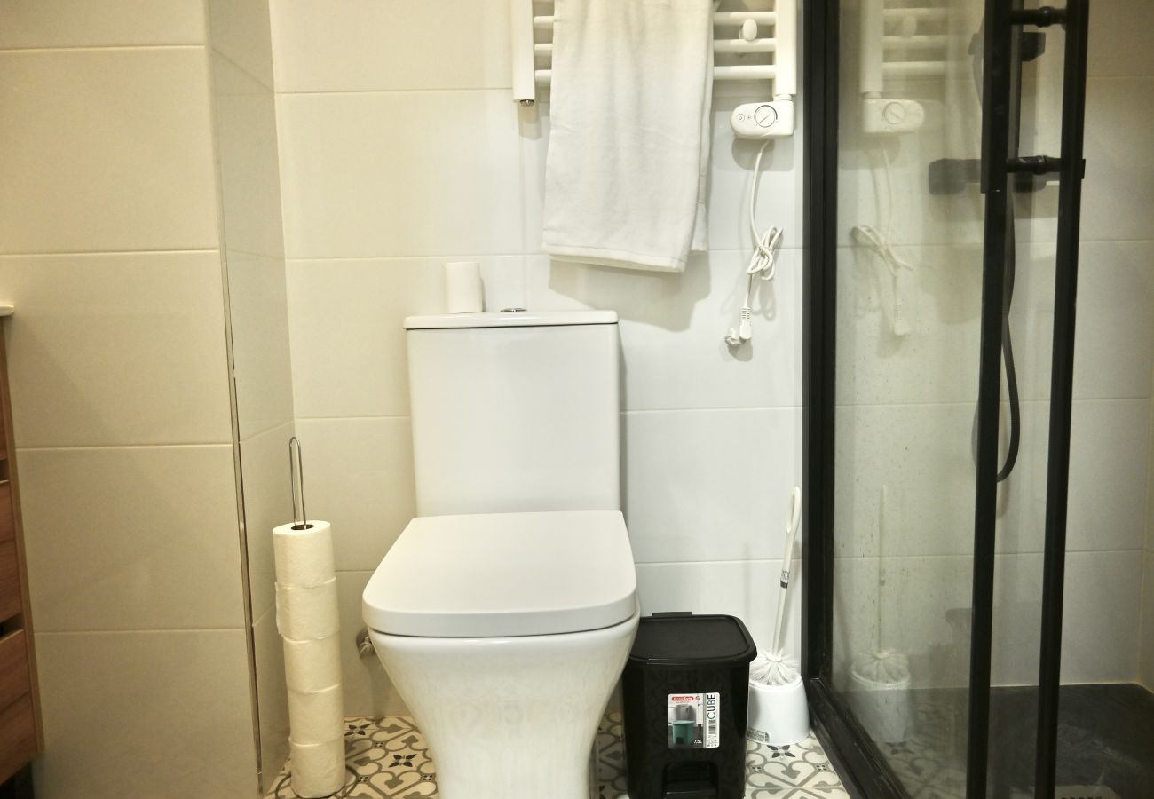 Estudio en Madrid - M (MPE35I) Acogedor con Cama Doble y Sofá Cama Cer