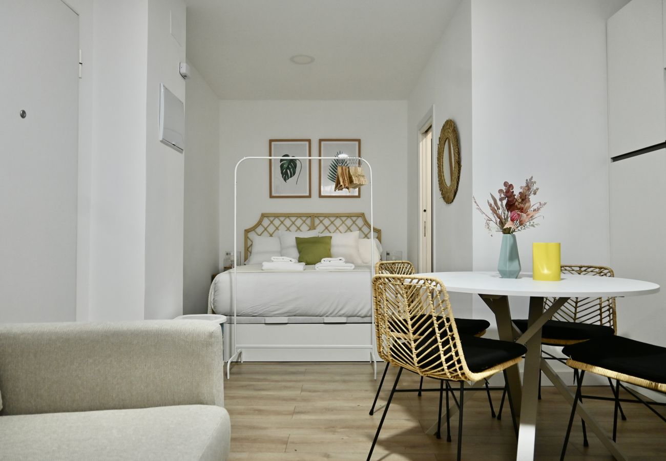 Estudio en Madrid - Encantador Estudio con Cama Doble y Sofá Cama, Patio Compartido MPE35A