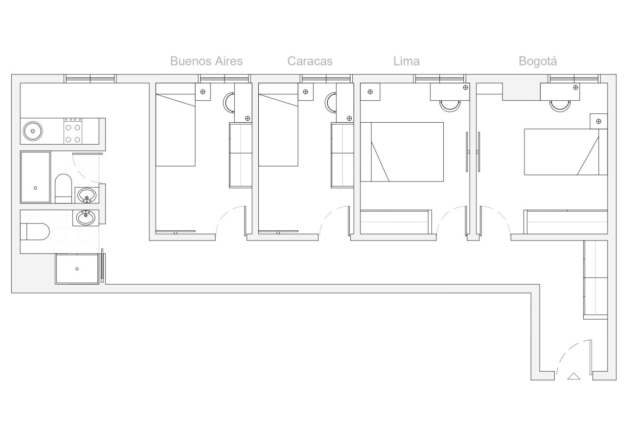 Alquiler por habitaciones en Madrid - M (VAL6131)Bogota: Un nuevo estilo de vida en Madr