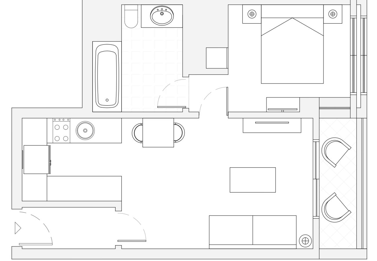 Apartamento en Madrid - M (ORE18)Piso de 1 dormitorio con terraza-Alquiler