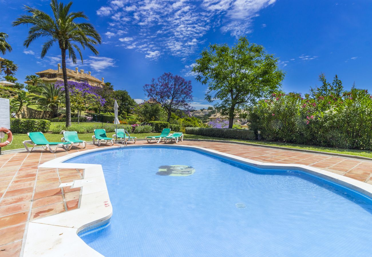 Pool of this apartment in Marbella