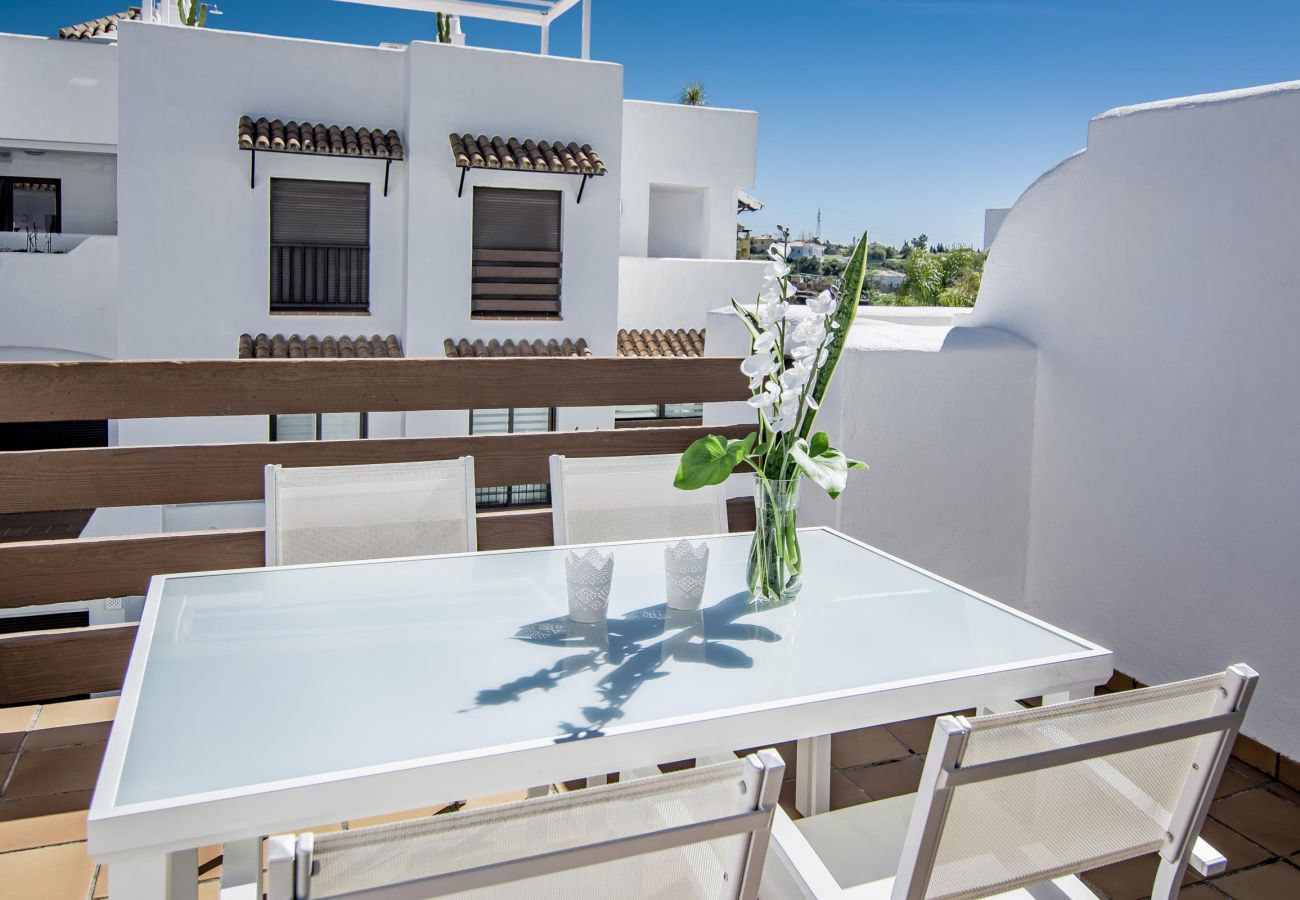 Terrace of family friendly holiday Apartment in Golf Hills