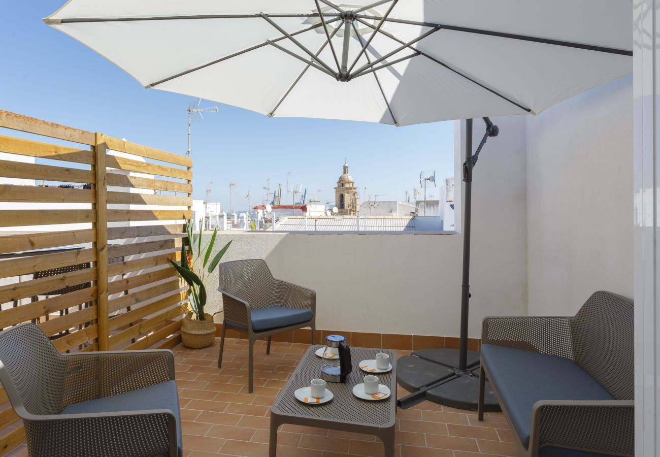 Studio in Cádiz - Studio with air-conditioned to 700 m beach