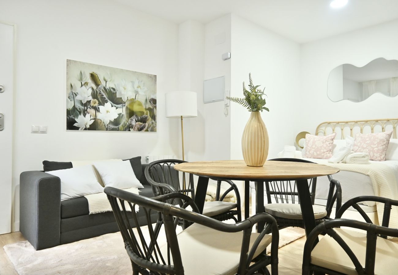Studio in Madrid - Encantador Estudio con Cama Doble y Sofá Cama, Patio Compartido MPE35H