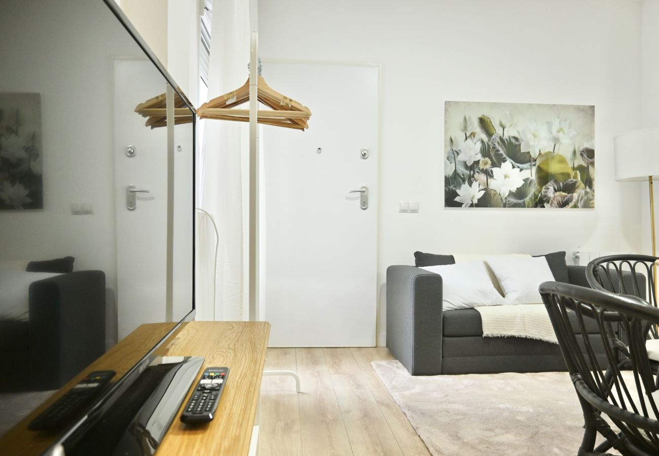 Studio in Madrid - Encantador Estudio con Cama Doble y Sofá Cama, Patio Compartido MPE35H