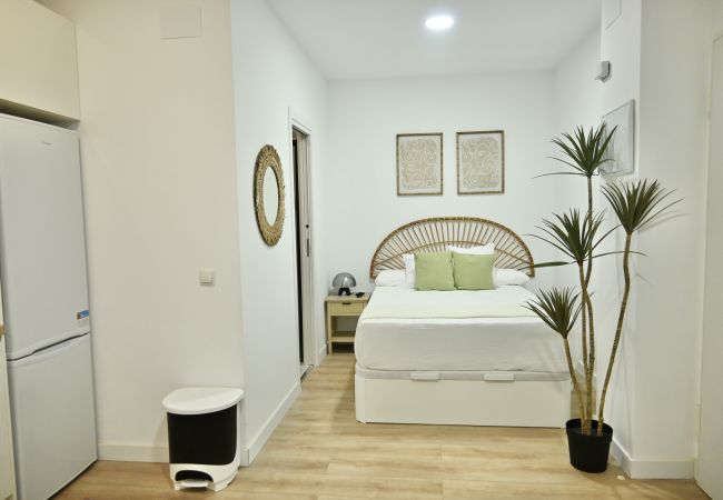 Studio in Madrid - Estudio Acogedor con Cama Doble y Sofá Cama Cerca de la Animada Avenida Albufera MPE35I