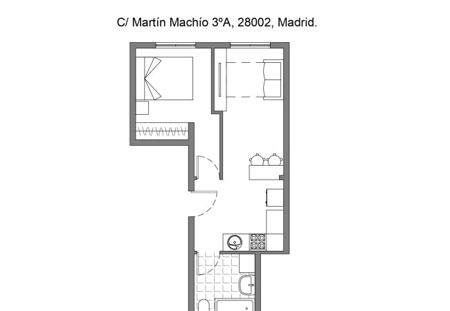 Apartment in Madrid - M (MMA323A)Acogedor apartamento de un dormitorio e Apartment in Madrid - M (MMA323A)Acogedor apartamento de un dormitorio e