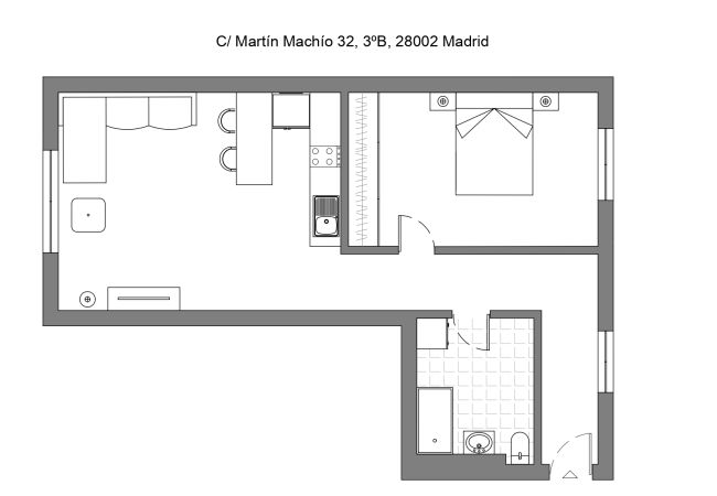 Apartment in Madrid - M (MMA323B) Acogedor apartamento de un dormitorio Apartment in Madrid - M (MMA323B) Acogedor apartamento de un dormitorio