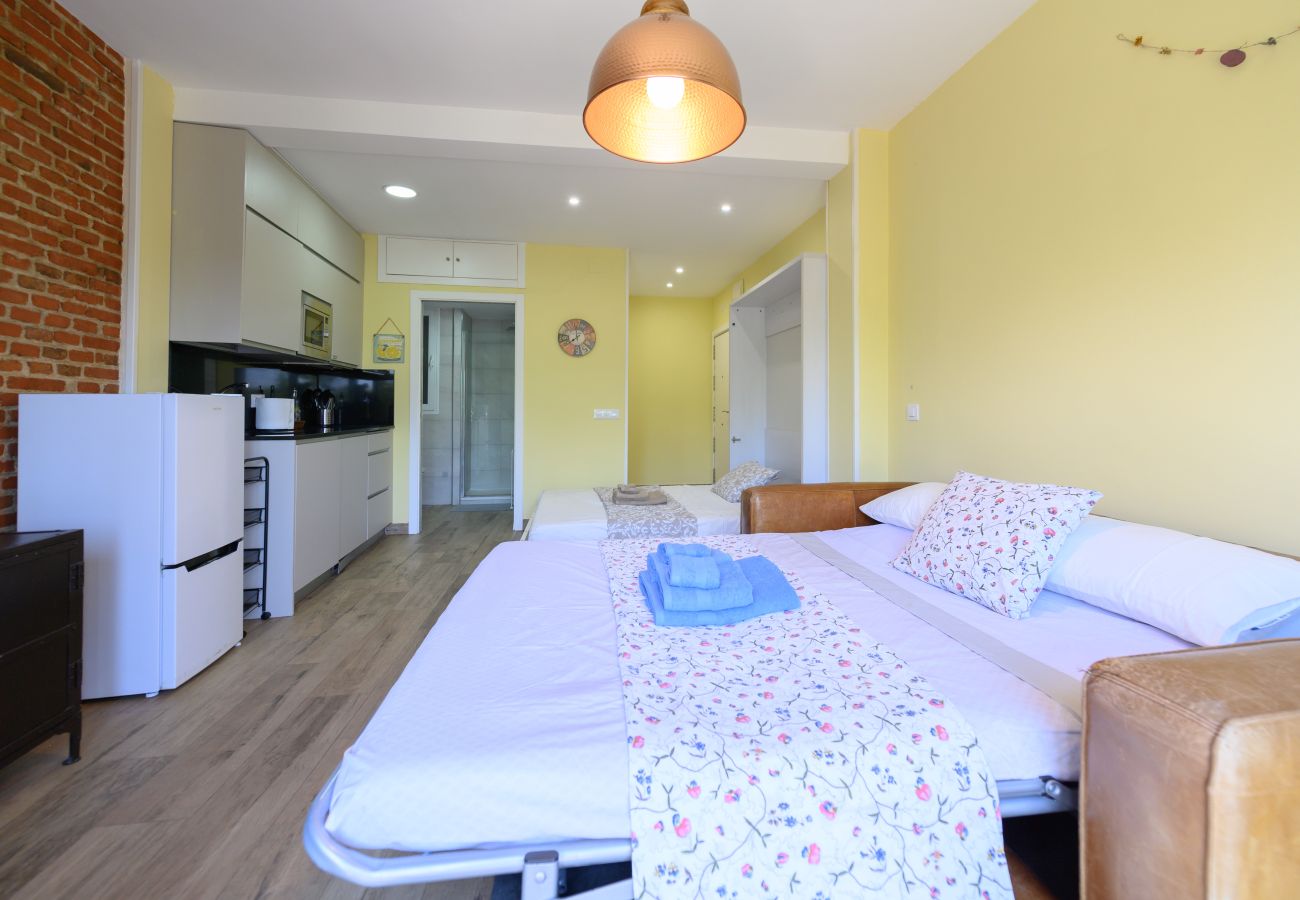 Studio in Madrid - M (ANI144C) Estudio con balcón – Todo lo que nece