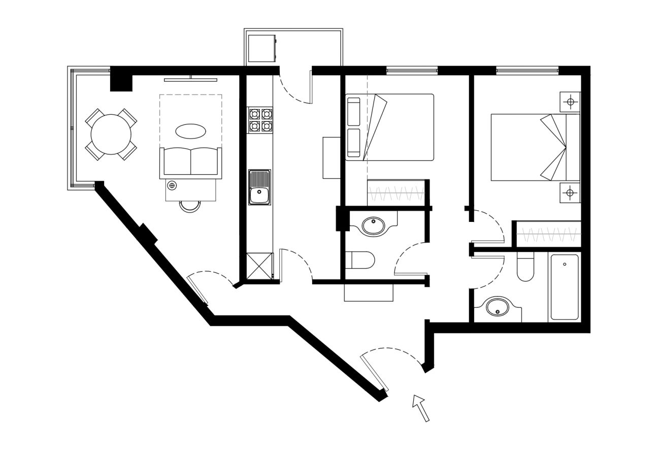Apartment in Madrid - M (HOR1K1B) Vivienda con estilo: 2 dormitorios, Pi