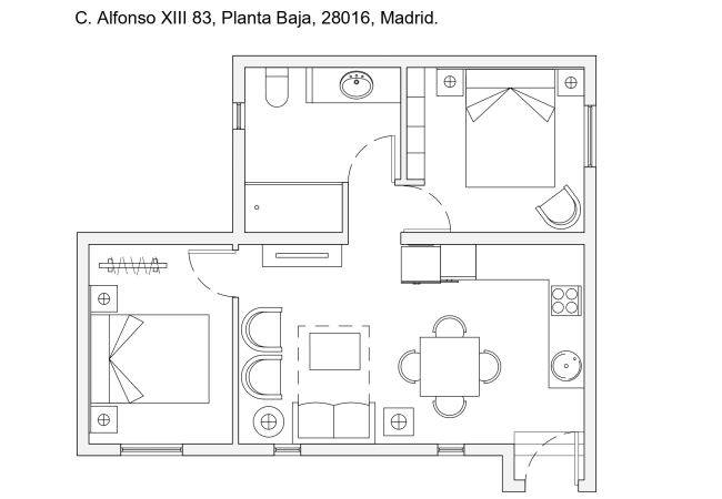 Appartement à Madrid - M (AAXIII830) Apartamento con jardín Hispanoaméric Appartement à Madrid - M (AAXIII830) Apartamento con jardín Hispanoaméric