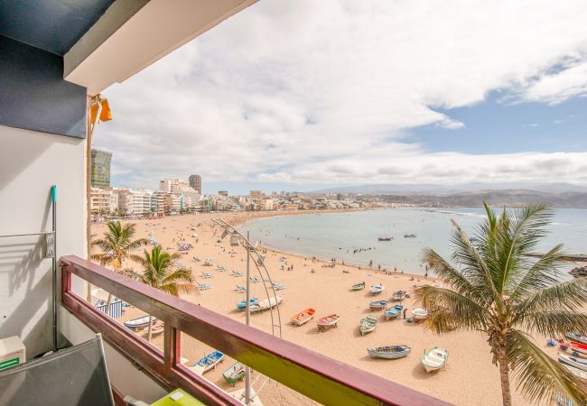 Studio à Las Palmas de Gran Canaria - Vue sur la mer du balcon de la plage de Las Canteras par Lightbooking