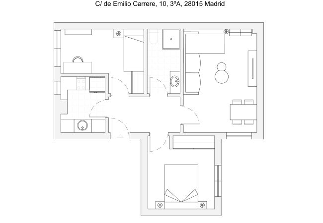 Appartement à Madrid - M (ECA103)Acogedora vivienda de 2 dormitorios en C Appartement à Madrid - M (ECA103)Acogedora vivienda de 2 dormitorios en C